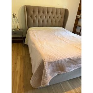 Signoria di Firenze Quilted Coverlet Reversible Pink quilt blanket Made in Italy